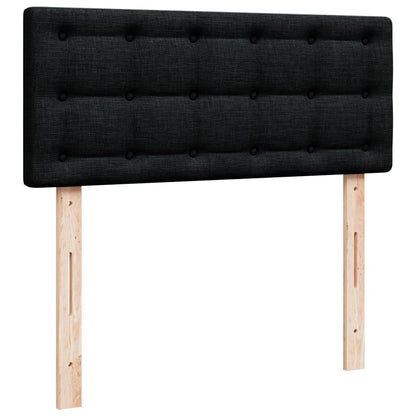 Box Spring Postel S Matrací Černá 120X190 Cm Textil