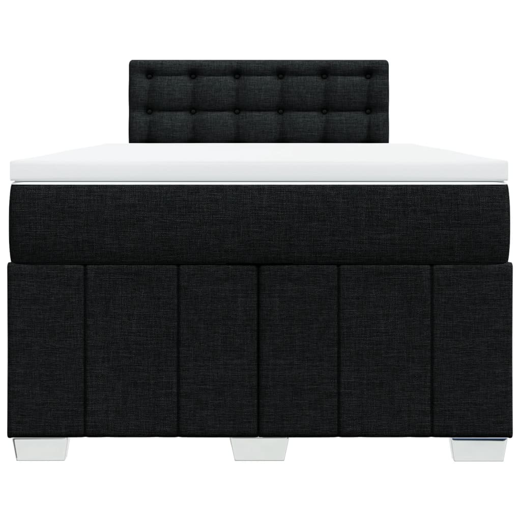 Box Spring Postel S Matrací Černá 120X190 Cm Textil