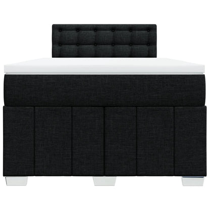 Box Spring Postel S Matrací Černá 120X190 Cm Textil