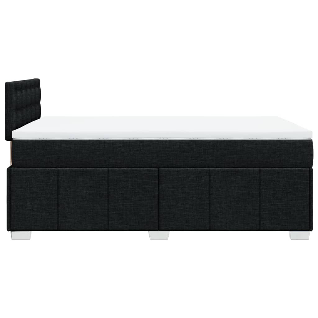 Box Spring Postel S Matrací Černá 120X190 Cm Textil