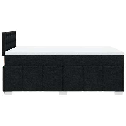 Box Spring Postel S Matrací Černá 120X190 Cm Textil
