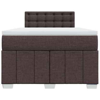 Box Spring Postel S Matrací Tmavě Hnědá 120X190 Cm Textil