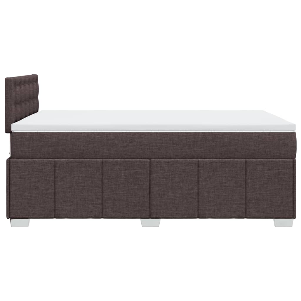 Box Spring Postel S Matrací Tmavě Hnědá 120X190 Cm Textil