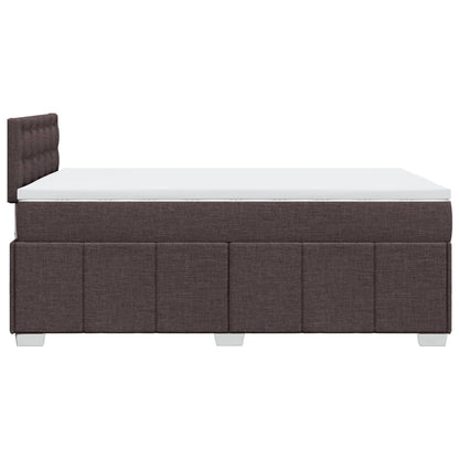 Box Spring Postel S Matrací Tmavě Hnědá 120X190 Cm Textil