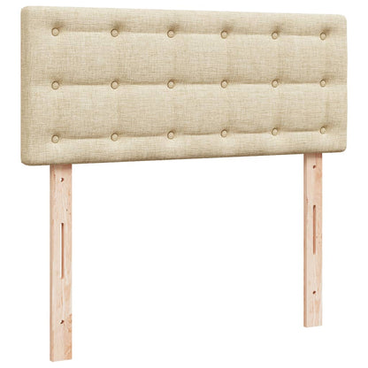 Box Spring Postel S Matrací Krémová 120X190 Cm Textil