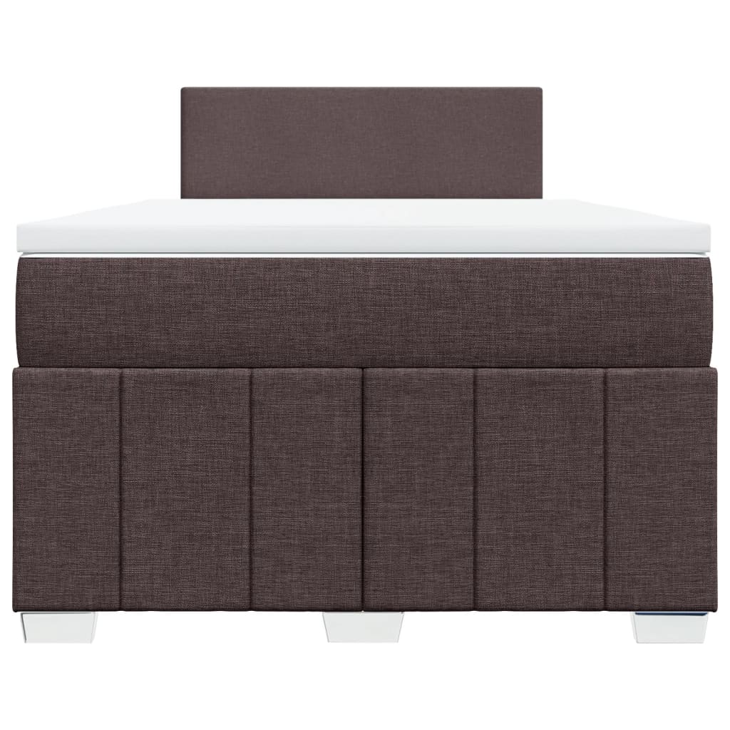 Box Spring Postel S Matrací Tmavě Hnědá 120X200 Cm Textil