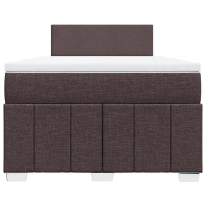 Box Spring Postel S Matrací Tmavě Hnědá 120X200 Cm Textil