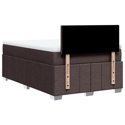 Box Spring Postel S Matrací Tmavě Hnědá 120X200 Cm Textil