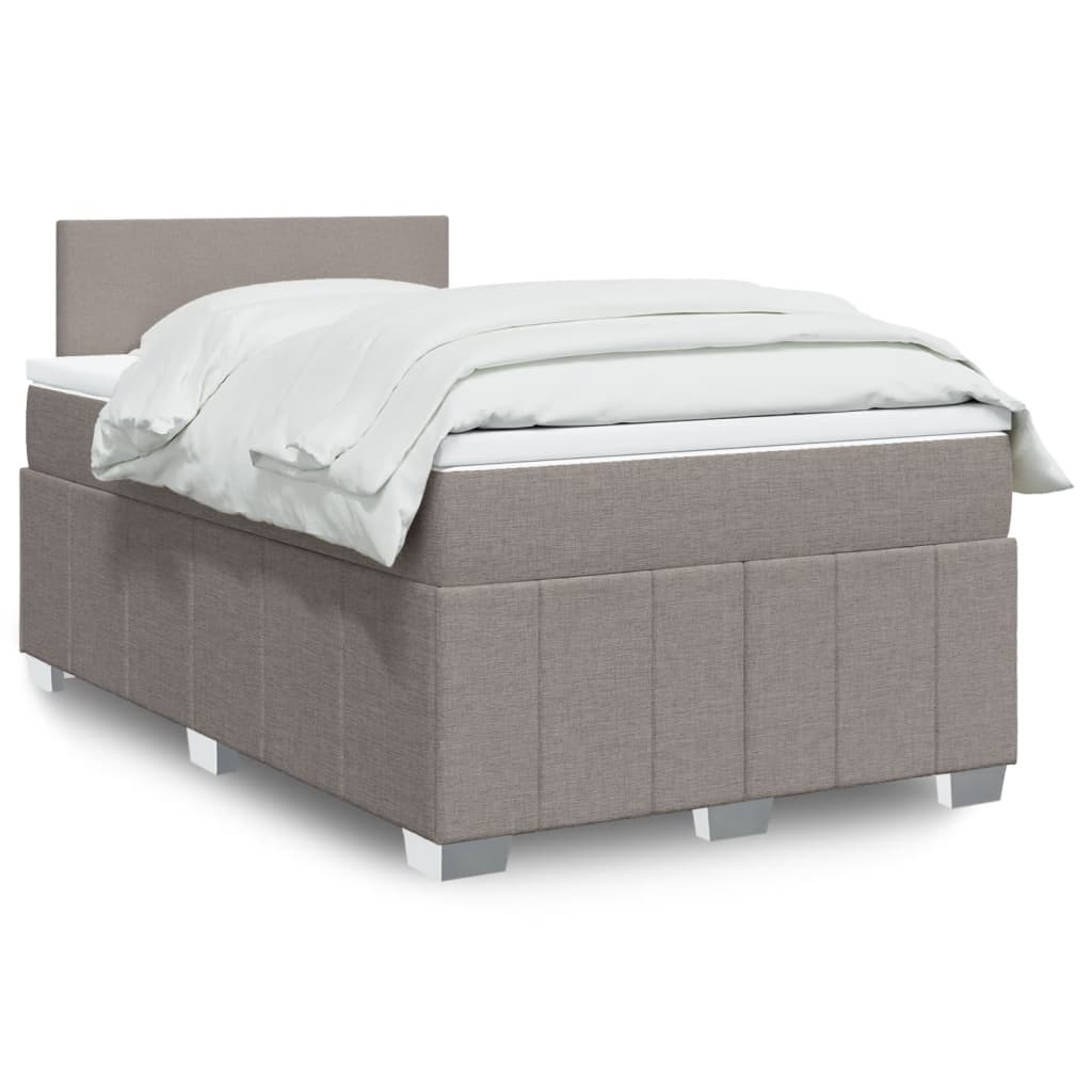 Box Spring Postel S Matrací Textil Taupe