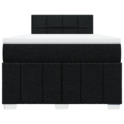 Box Spring Postel S Matrací Černá 120X200 Cm Textil