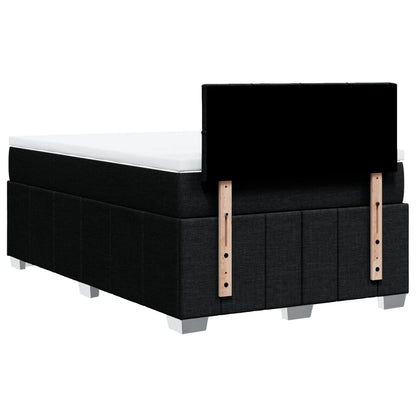 Box Spring Postel S Matrací Černá 120X200 Cm Textil