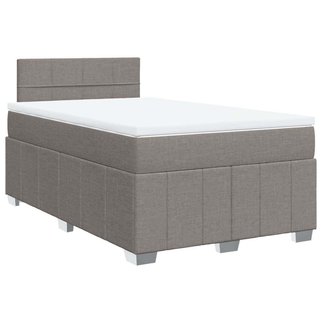 Box Spring Postel S Matrací Textil Taupe