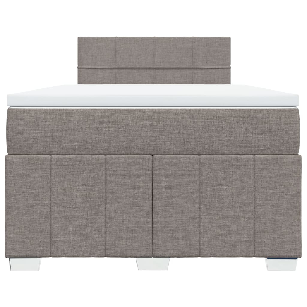 Box Spring Postel S Matrací Textil Taupe