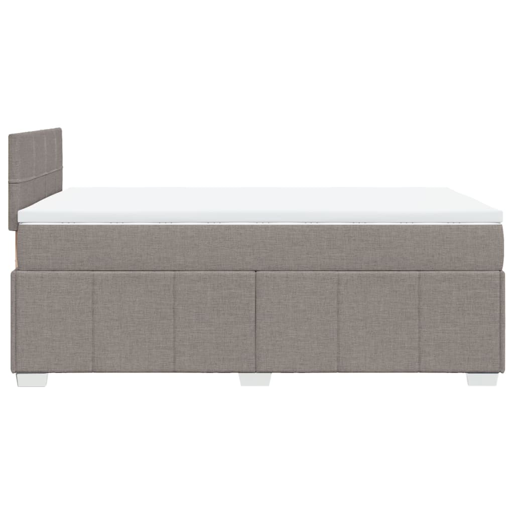 Box Spring Postel S Matrací Textil Taupe