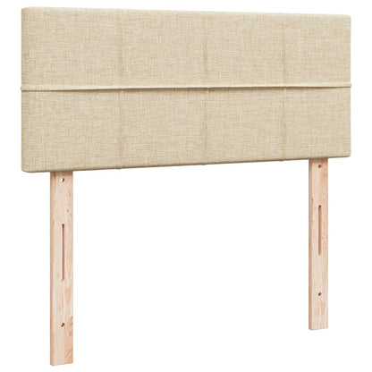 Box Spring Postel S Matrací Textil Krémová