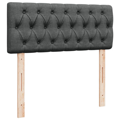 Box Spring Postel S Matrací Textil Tmavě Šedá