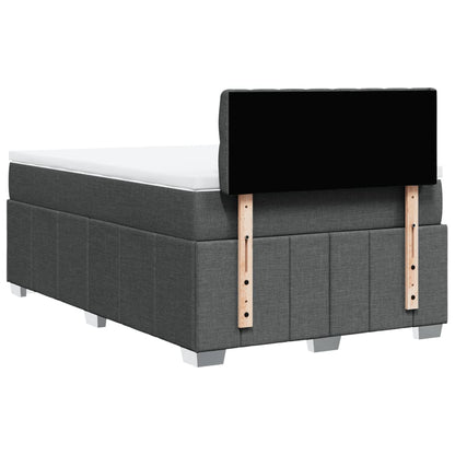 Box Spring Postel S Matrací Textil Tmavě Šedá