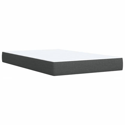 Box Spring Postel S Matrací Textil Tmavě Šedá