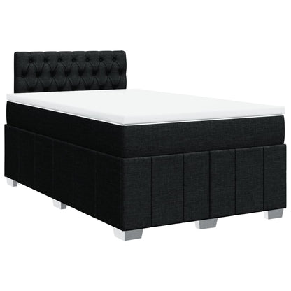 Box Spring Postel S Matrací Černá 120X200 Cm Textil