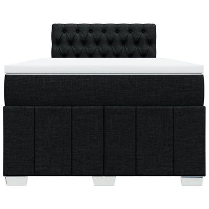 Box Spring Postel S Matrací Černá 120X200 Cm Textil