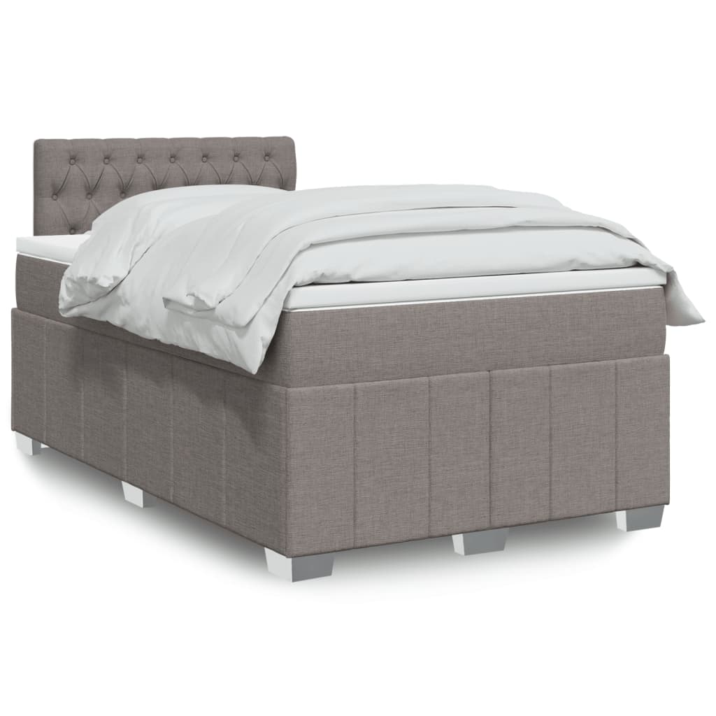 Box Spring Postel S Matrací Textil Taupe