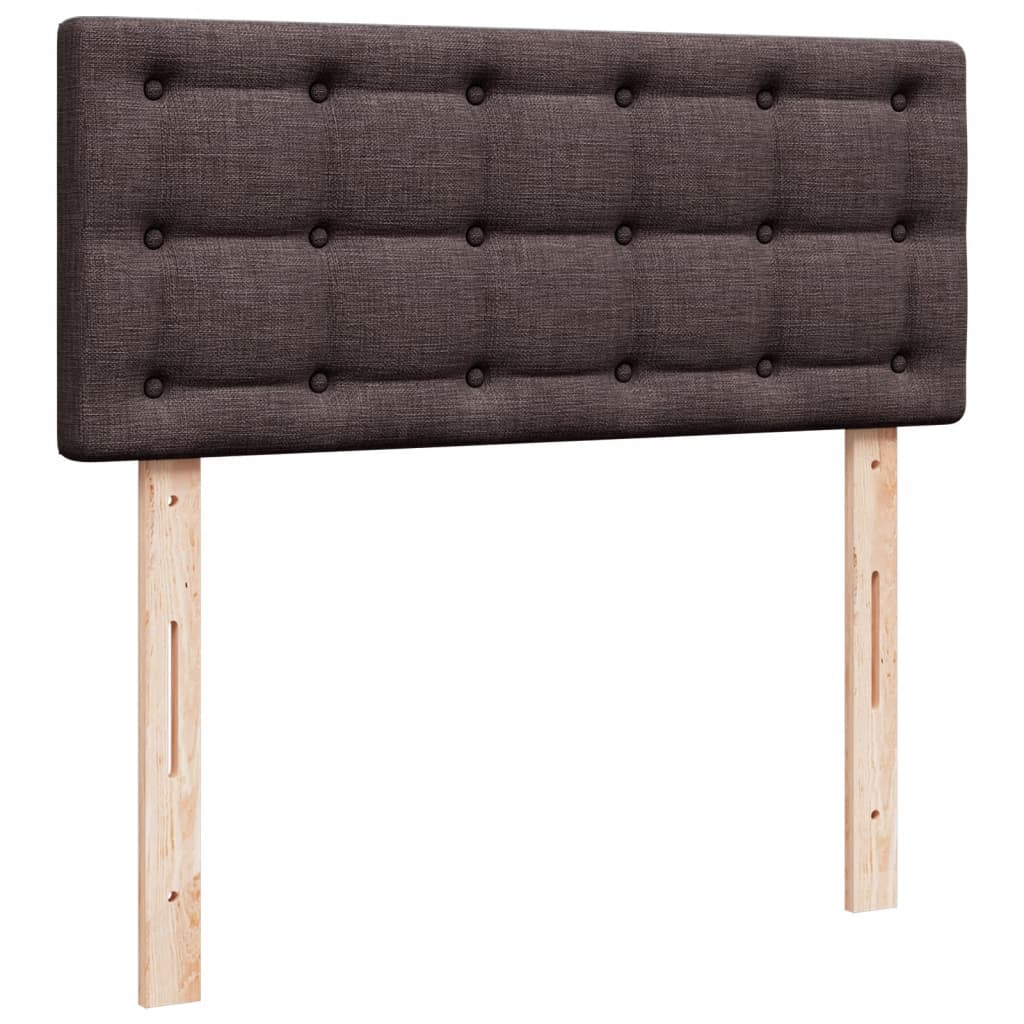 Box Spring Postel S Matrací Tmavě Hnědá 120X200 Cm Textil