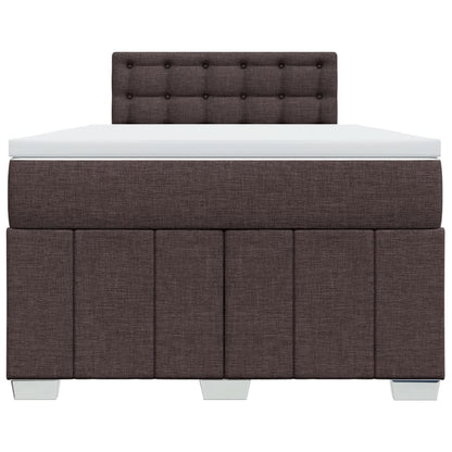Box Spring Postel S Matrací Tmavě Hnědá 120X200 Cm Textil