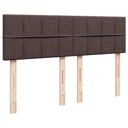 Box Spring Postel S Matrací Tmavě Hnědá 140X190 Cm Textil