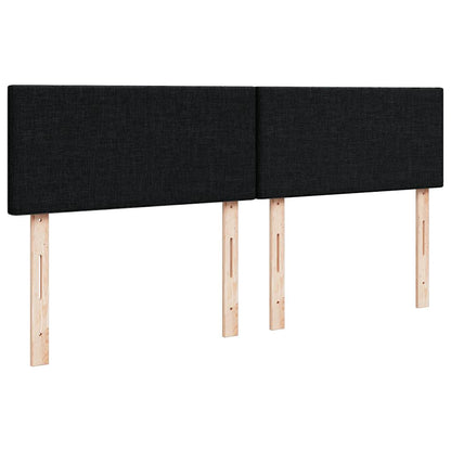 Box Spring Postel S Matrací Černá 140X200 Cm Textil