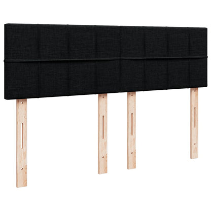 Box Spring Postel S Matrací Černá 140X200 Cm Textil