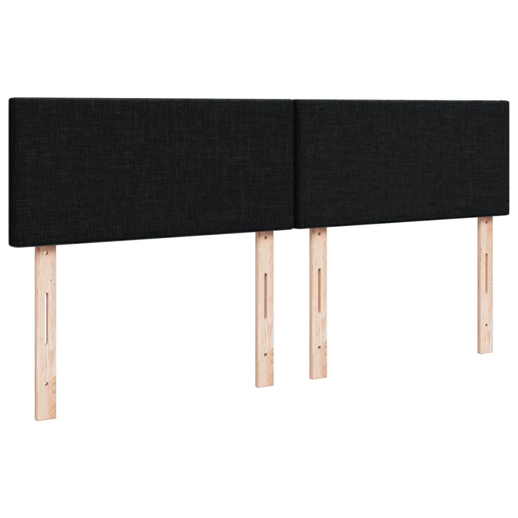 Box Spring Postel S Matrací Černá 160X200 Cm Textil