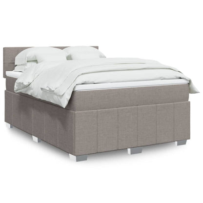 Box Spring Postel S Matrací Textil Taupe