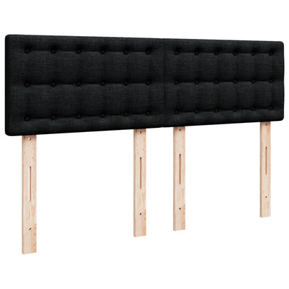 Box Spring Postel S Matrací Černá 160X200 Cm Textil