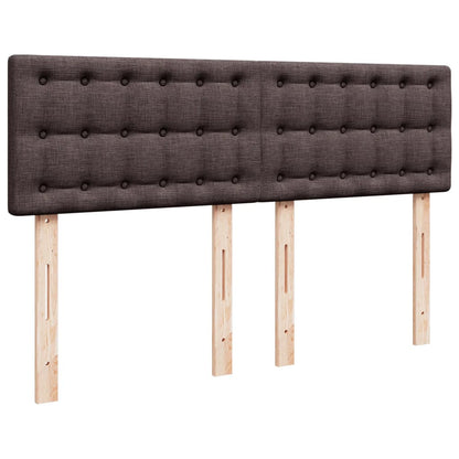 Box Spring Postel S Matrací Tmavě Hnědá 160X200 Cm Textil