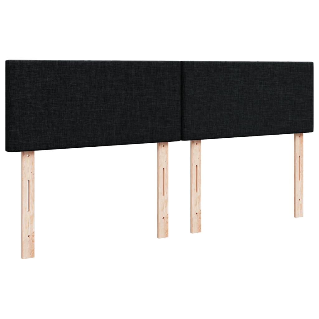 Box Spring Postel S Matrací Černá 180X200 Cm Textil