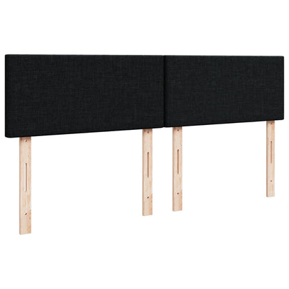 Box Spring Postel S Matrací Černá 180X200 Cm Textil