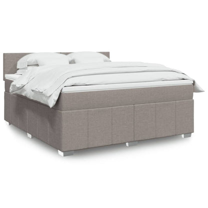 Box Spring Postel S Matrací Textil Taupe