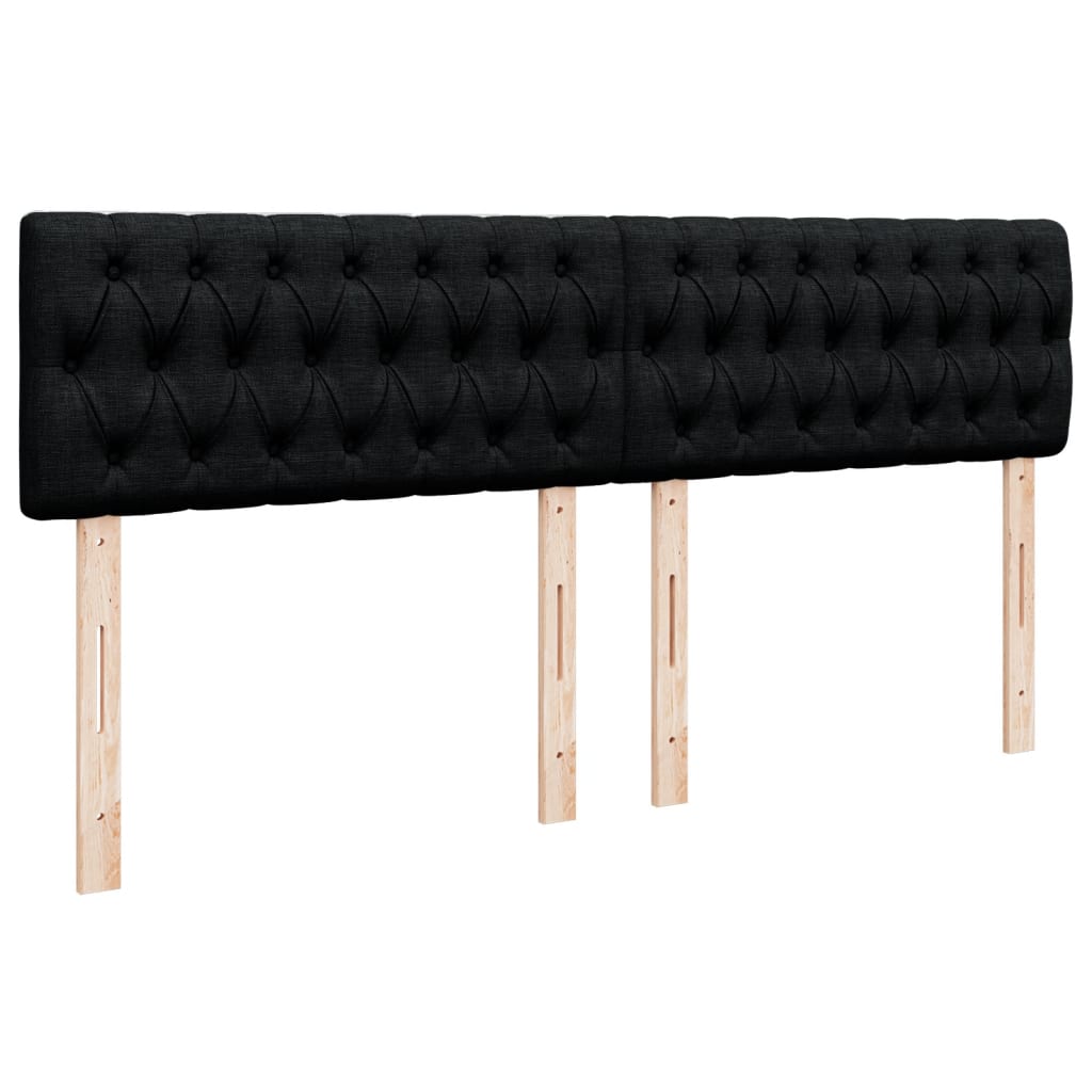 Box Spring Postel S Matrací Černá 180X200 Cm Textil