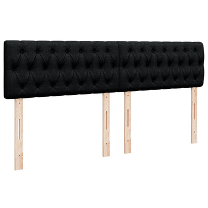 Box Spring Postel S Matrací Černá 180X200 Cm Textil