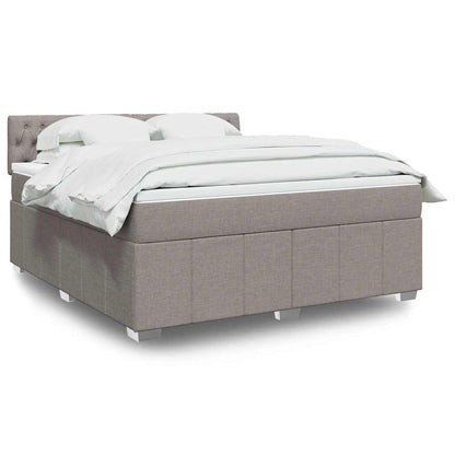 Box Spring Postel S Matrací Textil Taupe