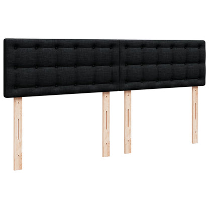 Box Spring Postel S Matrací Černá 180X200 Cm Textil