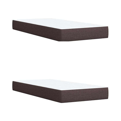 Box Spring Postel S Matrací Tmavě Hnědá 200X200 Cm Textil