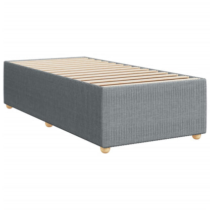 Box Spring Postel S Matrací Textil Světle Šedá