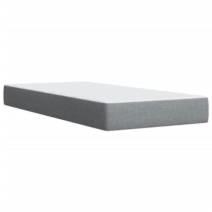 Box Spring Postel S Matrací Textil Světle Šedá
