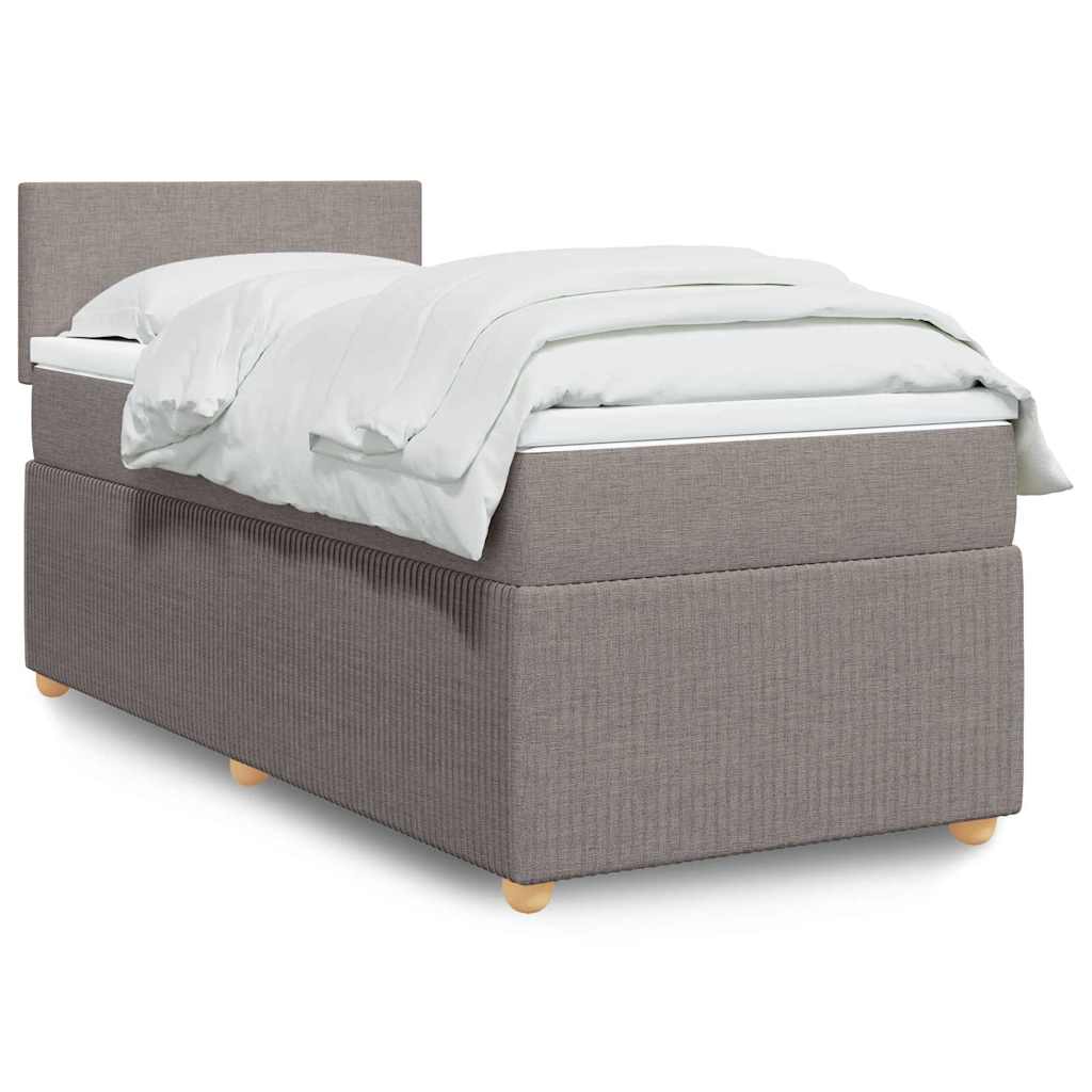 Box Spring Postel S Matrací Textil Taupe