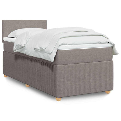 Box Spring Postel S Matrací Textil Taupe