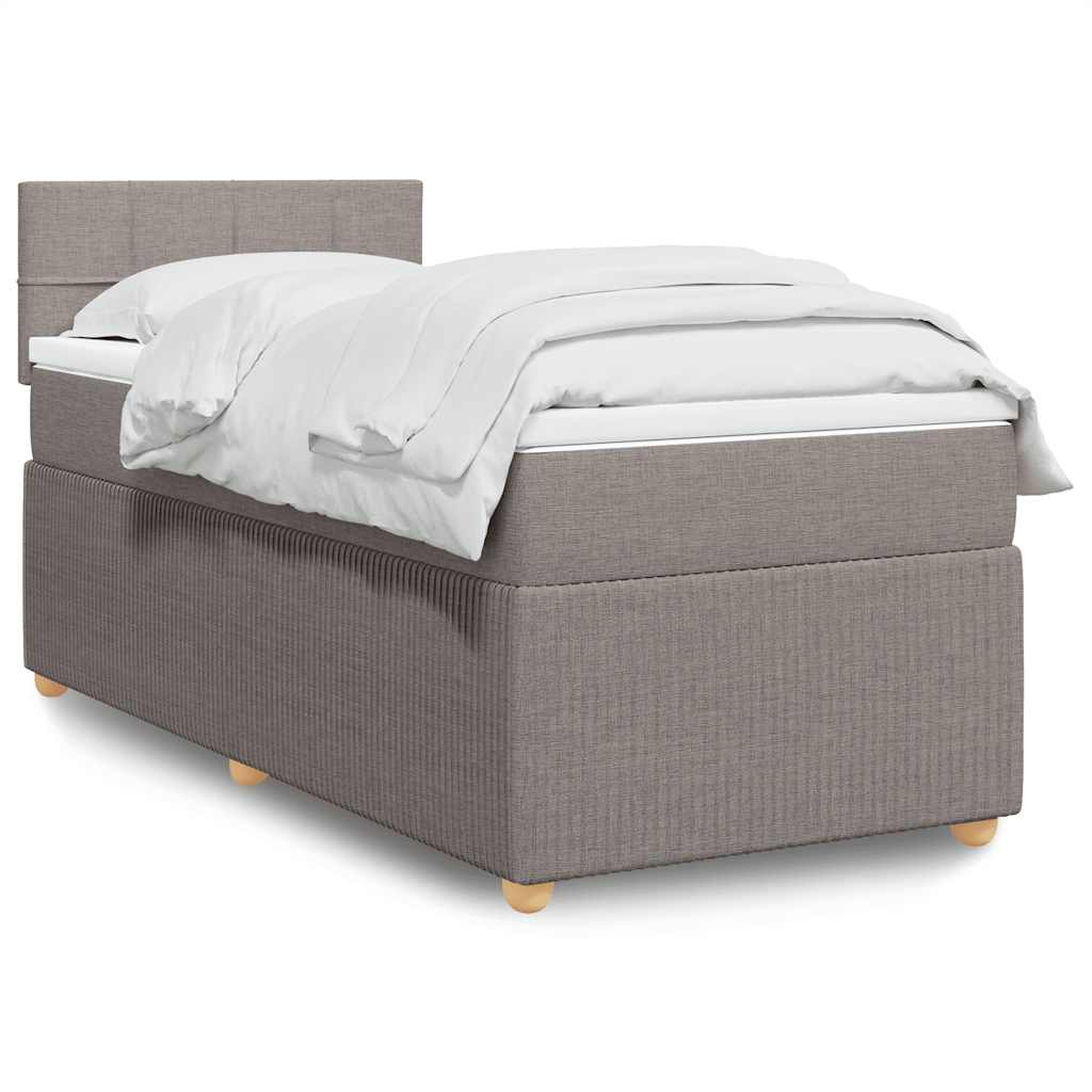 Box Spring Postel S Matrací Textil Taupe