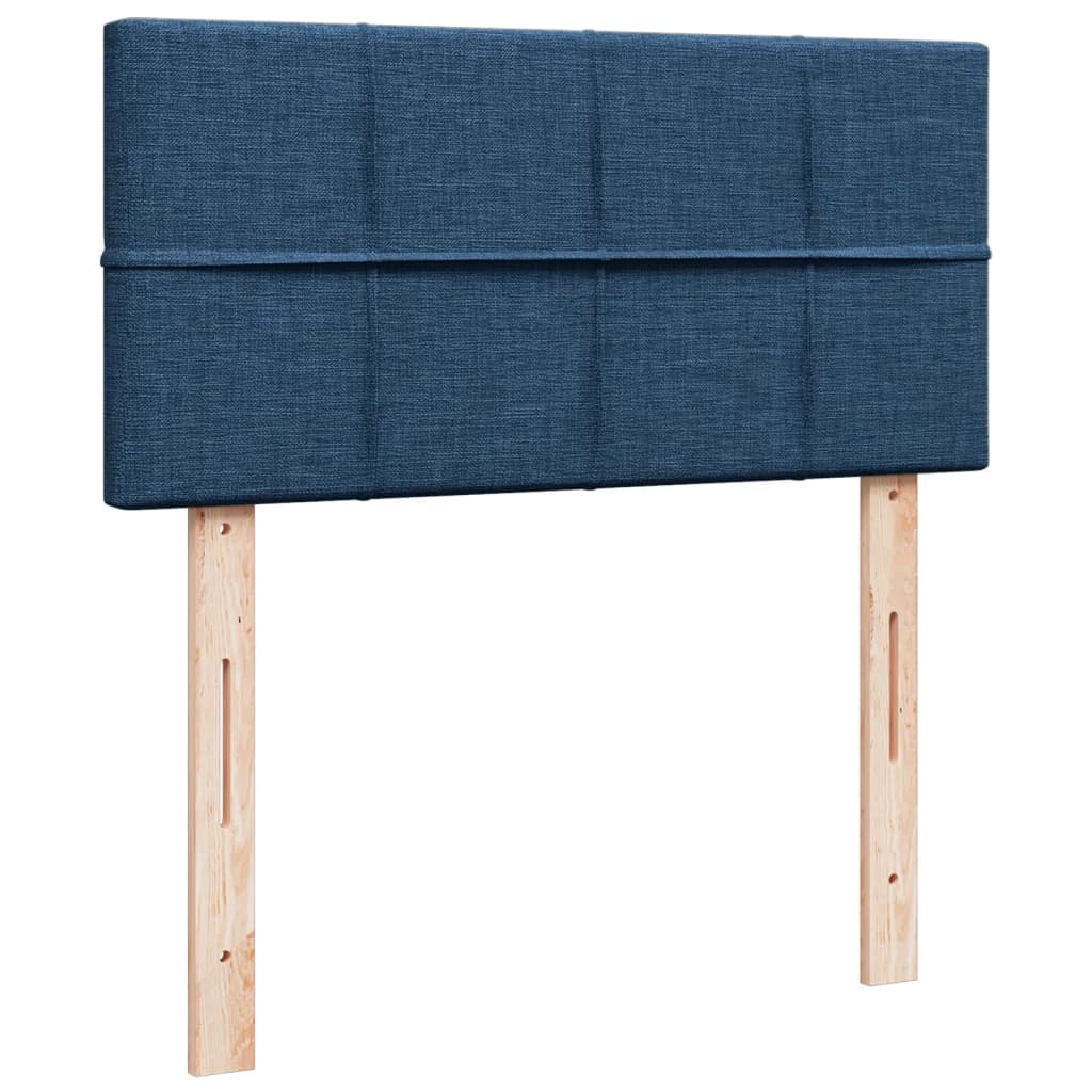 Box Spring Postel S Matrací Textil Modrá