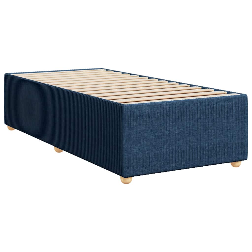 Box Spring Postel S Matrací Textil Modrá