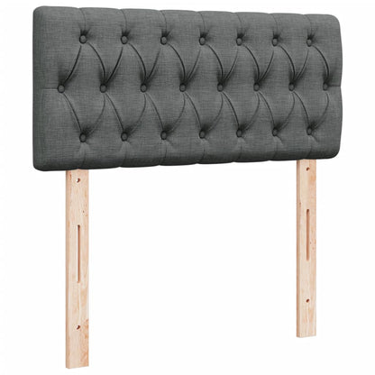 Box Spring Postel S Matrací Textil Tmavě Šedá